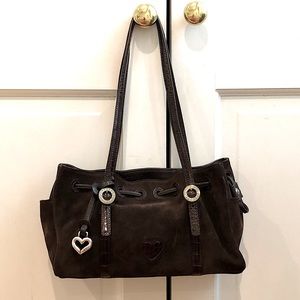 Brighton Classic Chocolate Suede Handbag